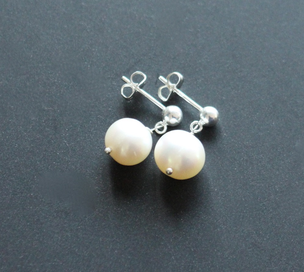 Freshwater Pearl Post Earring Sterling Silver 